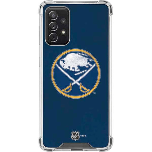 NHL Buffalo Sabres Distressed Galaxy A72 5G Clear Case